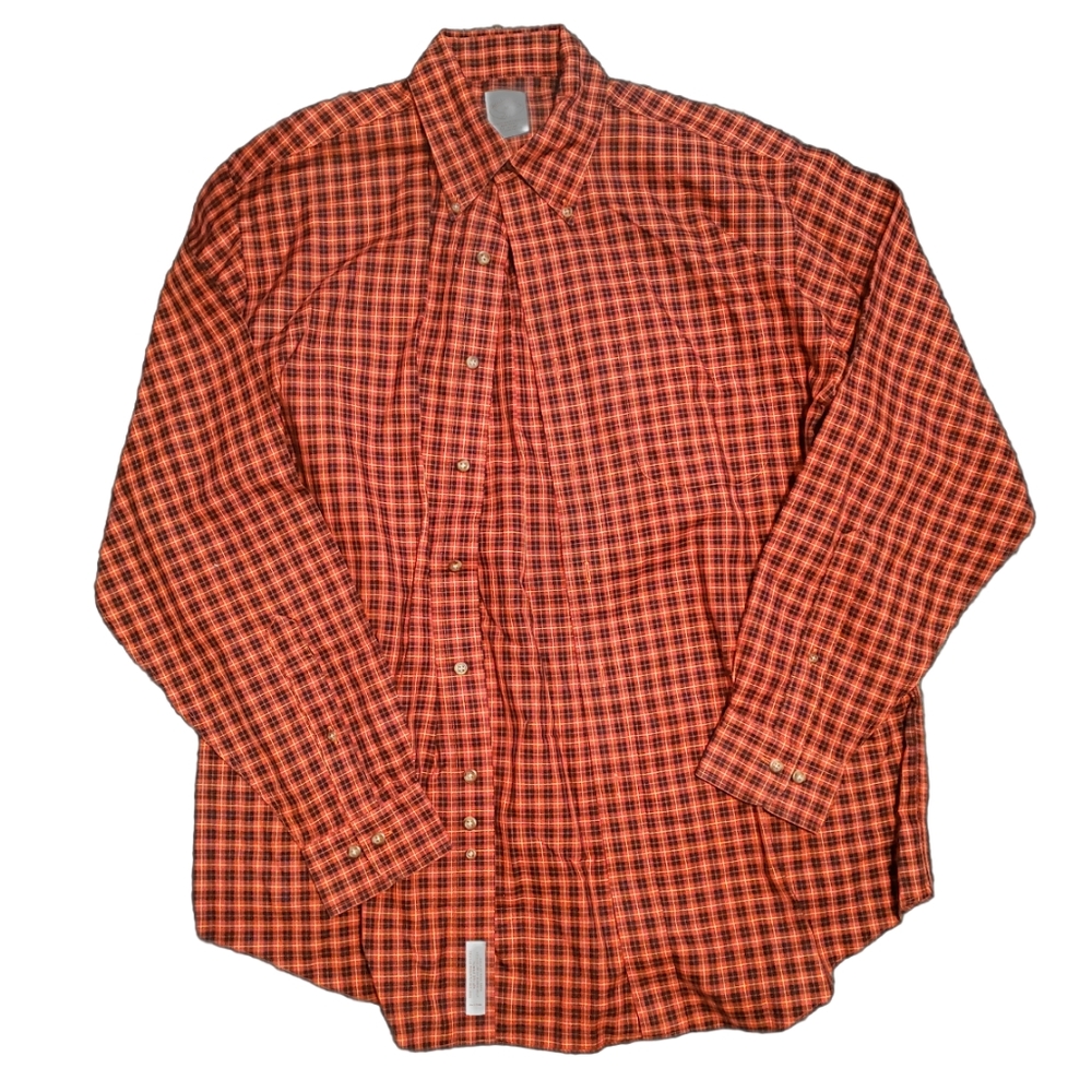 Brooks Brothers 346 plaid red dress shirt size M